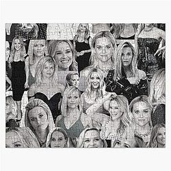 Reese Witherspoon American actress Black and White Aesthetic Collage Jigsaw Puzzle