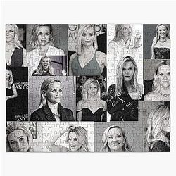 Reese Witherspoon American actress Square Photos Black and White Aesthetic Collage Jigsaw Puzzle