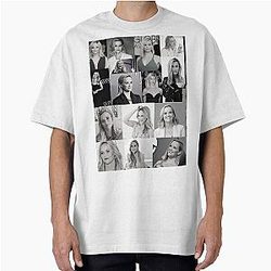 Reese Witherspoon American actress Square Photos Black White Aesthetic Collage - 5 Oversized T-Shirt