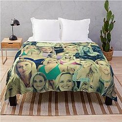 Reese Witherspoon American actress Throw Blanket Retro Aesthetic Collage 3