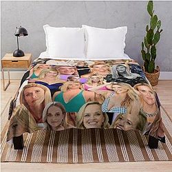 Reese Witherspoon American Actress Dressed Up Aesthetic Throw Blanket