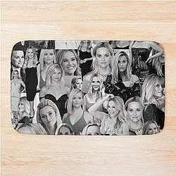 Reese Witherspoon American actress Black and white Aesthetic Collage 2 Bath Mat