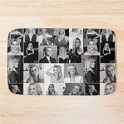 Reese Witherspoon American Actress Black and White Aesthetic Collage - 5 Bath Mat