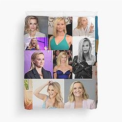 Reese Witherspoon American actress Square Photos Beautiful Collage Duvet Cover