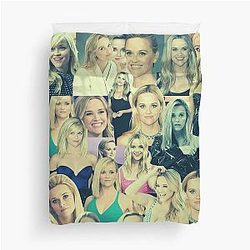 Reese Witherspoon American actress in a Retro Aesthetic Collage 3 Duvet Cover