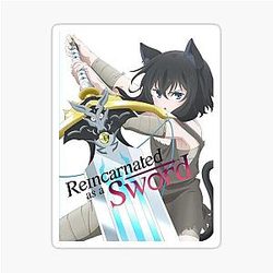 Graphic of Reincarnated as Sword Sticker