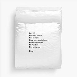 Relient K Songs Duvet Cover