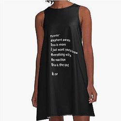 Relient K Songs - White A-Line Dress