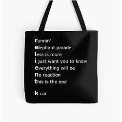 Relient K Songs - White All Over Print Tote Bag