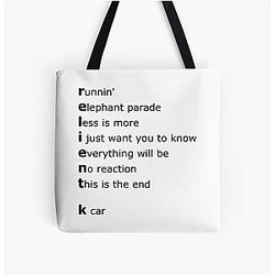 Relient K Songs All Over Print Tote Bag