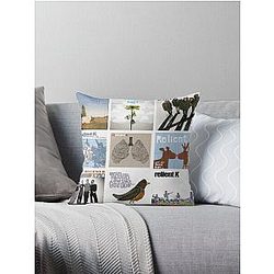 Relient K album covers Throw Pillow