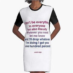 Reneé Rapp Bisexual Flag Everything to Everyone Graphic T-Shirt Dress