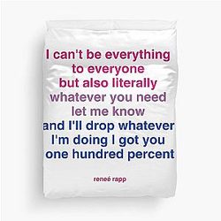 Reneé Rapp Bisexual Flag Everything to Everyone Duvet Cover