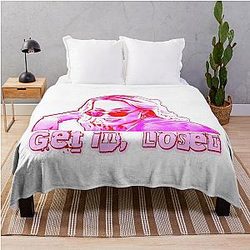 Reneé Rapp as Regina George - Get in, loser in pink Throw Blanket