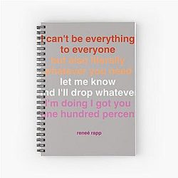 Reneé Rapp Lesbian Flag Everything to Everyone Spiral Notebook