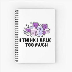 Reneé Rapp Lyrics - I Think I Talk Too Much (Purple)  Spiral Notebook