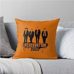 Indigenous Reservation Dogs   Throw Pillow