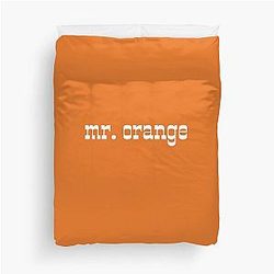 Mr. Orange design for fans reservoir duvet cover