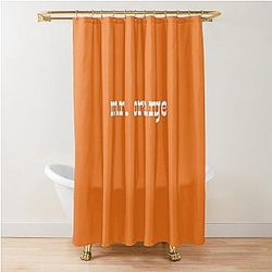 Mr. Orange Design for Fans Shower Curtain