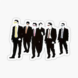 Reservoir Dogs with ties and glasses Sticker