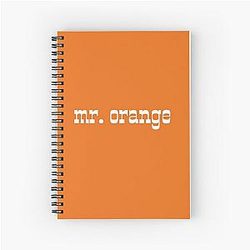 Mr. Orange Design For Fans Spiral Notebook