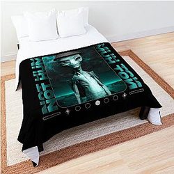 Bravery Based Comic Strong Resident Alien Solving Crime Like Kung Fu Cute Gift Classic Comforter