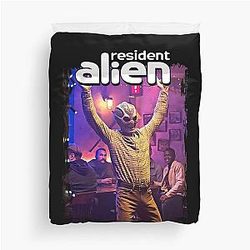 Resident Alien Strongest based on comics funny gift duvet cover