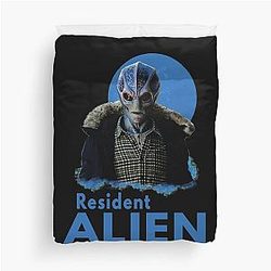 Resident Alien Graphic Xmas Fan Duvet Cover