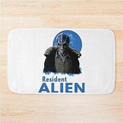 Resident Alien Xmas Gift Fan Bath Mat