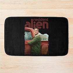 Resident Alien Graphic Xmas Gift Fan Bath Mat