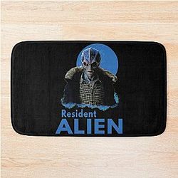 Resident Alien Graphic Christmas Gift Fan Bath Mat