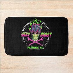 Vintage Alien Graphic Xmas Gift Bath Mat