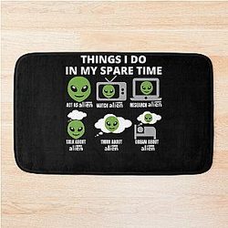 Resident Alien Graphic Xmas Gift Fan Bath Mat