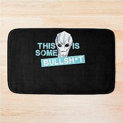 Retro Alien Graphic Xmas Gift Fan Bath Mat