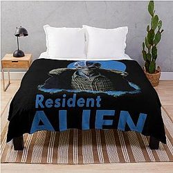 Resident Alien Print Perfect Xmas Gift Fan Blanket