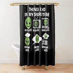 Resident Alien Graphic Perfect Xmas Gift Fan Shower Curtain