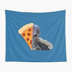 Resident Alien Pizza Head Tapestry