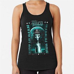 Bravery Based on Comics Resident Alien Solving Crime like Kung Fu Cute Gift Classi Racerback Tank Top