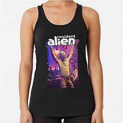 Bravery Based on Comics Strong Resident Alien Funny Racerback Tank Top