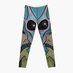 Retro Resident Alien Graphic Perfect Gift Fan Leggings