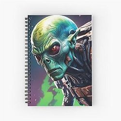 Resident Alien War Theme Spiral Notebook