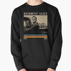 Retro Resident Alien Pullover Sweatshirt