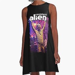 Bravery Based Series Resident Alien Gift A-Line Dress