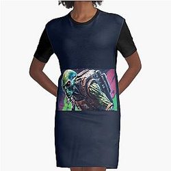 Resident Alien war theme Graphic T-Shirt Dress