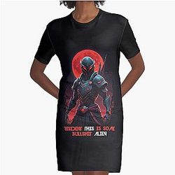 Resident Alien Samurai Graphic T-Shirt Dress