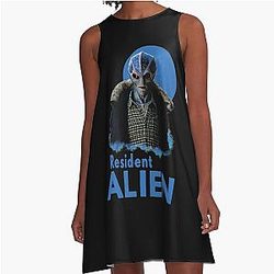 Resident Alien Retro Gift Men A-Line Dress