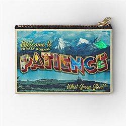 Patience, Colorado Vintage Postcard - Resident Alien Zipper Pouch