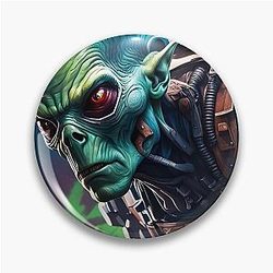 Resident Alien War Suit Pin