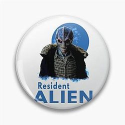 Resident Alien Print Perfect Xmas Gift Pin