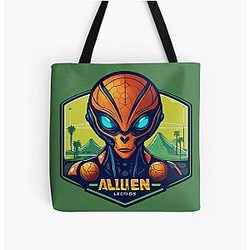 Resident Alien Alien Lover All Over Print Tote Bag